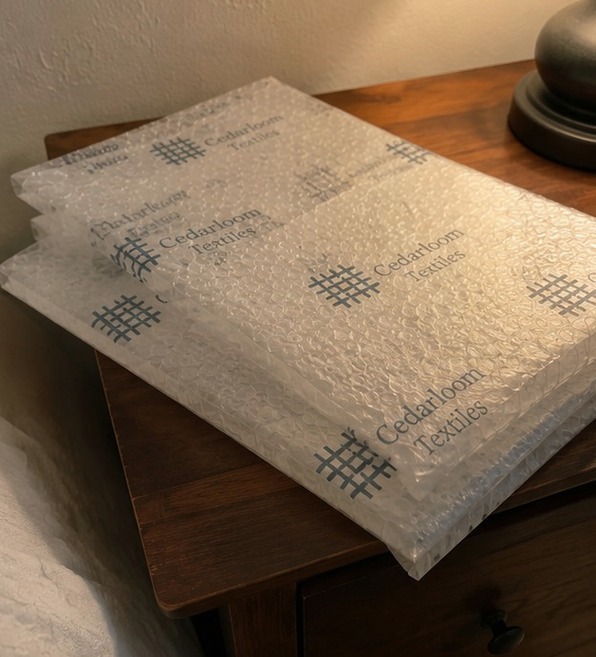 Bubble wrap with logo — customer photo