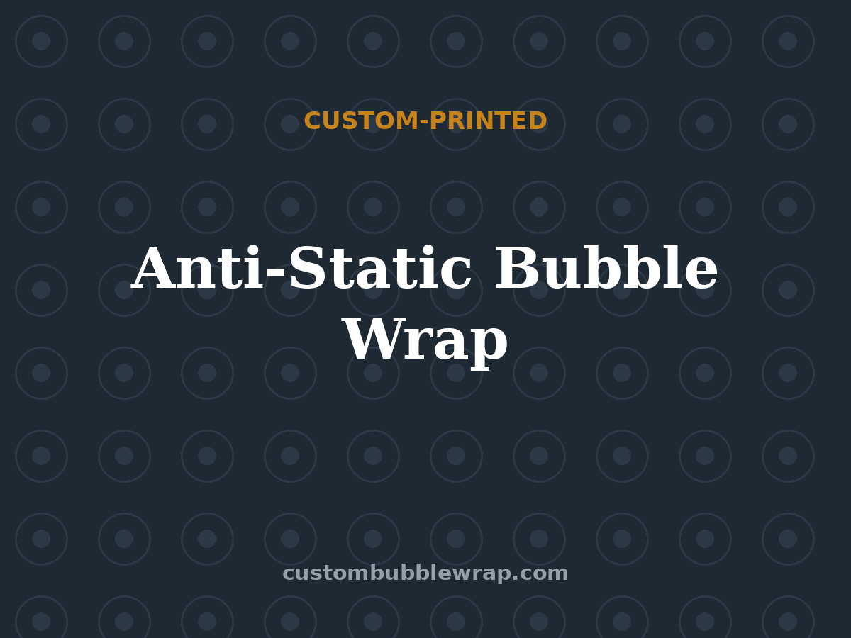 Pink anti-static custom-printed bubble wrap for electronics