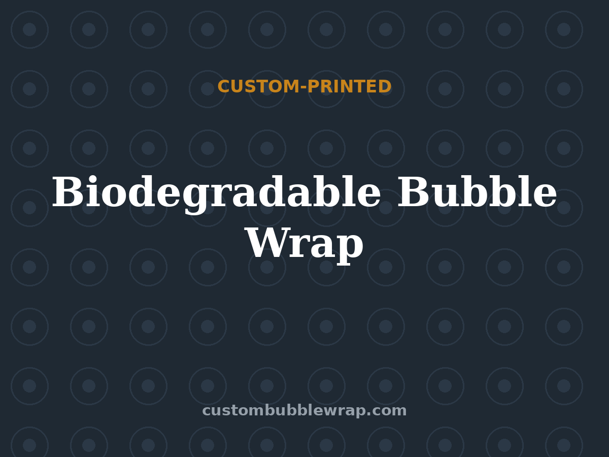 Green biodegradable custom-printed bubble wrap roll