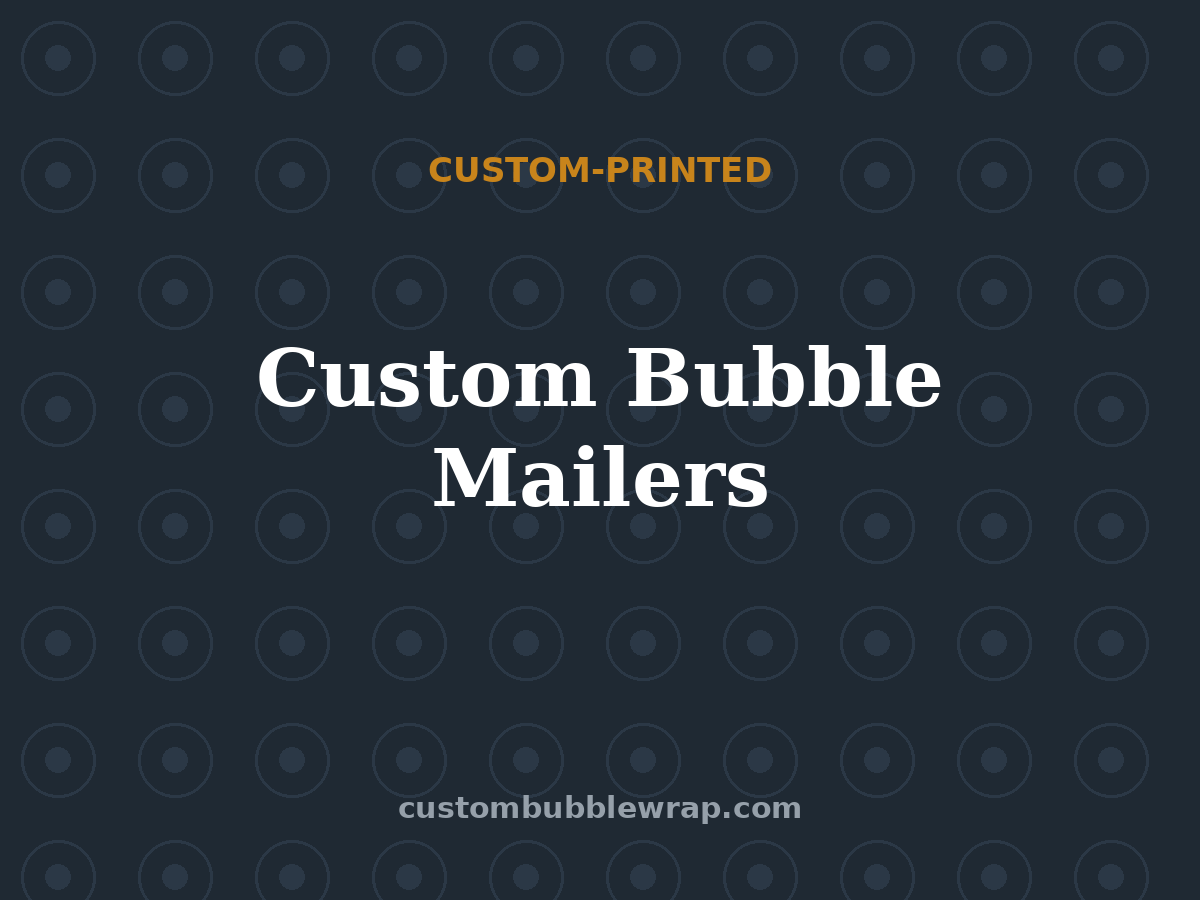 Custom-printed bubble mailers with brand logo