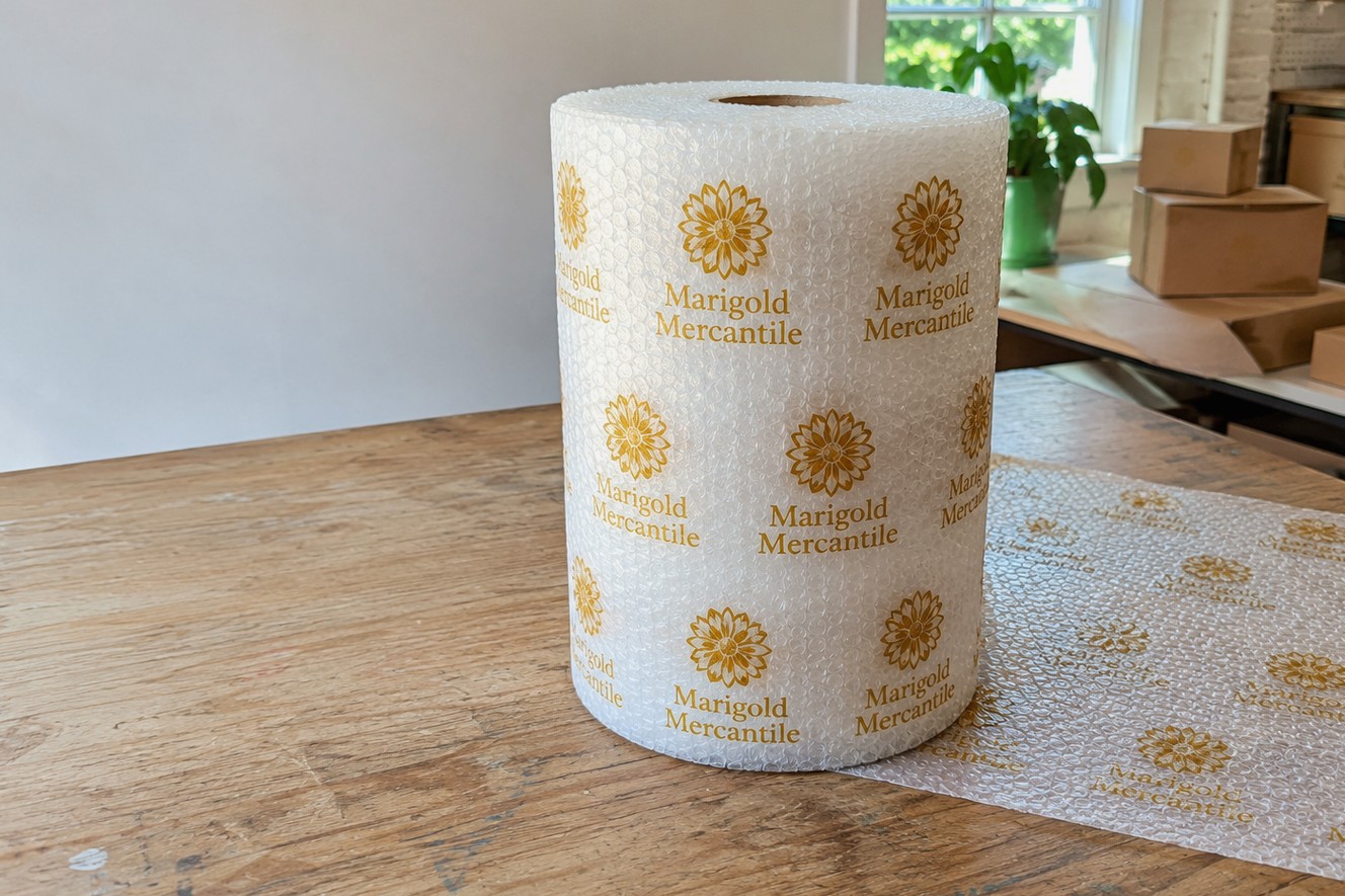 Custom printed bubble wrap with logo